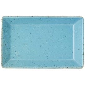 TAMAKI Kasane T-937624 Rectangular Plate M 5.3 inches (13.5 cm) Width 5.3 inches (13.5 cm) x Depth 3.4 inches (8.7 cm) x Height 0.5 inches (1.2 cm) Turkish Blue Stacking Storage Stylish Plate