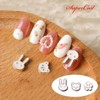 Cute Nail Art Rabbit, Teddy Bear, and Smile Charms 3-Piece Set / 네일아트 귀욤 토끼 곰돌이 스마일 파츠 3종 세트