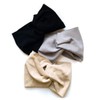 VINGTAINE HB-111-GY- Simple, Wide, Cross Hair Band, Solid, Wide, Turban