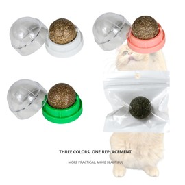 Dslcfjz Catnip Ball,Small Size,Natural Ingredient,Edible for Cats,Safe for Cats,Stress Reliever,Play Enhancer