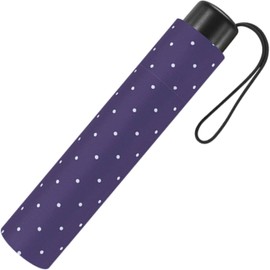 Super MINI Flash Manual Women's Pocket Umbrella Dots, Deep Purple, Pocket umbrella