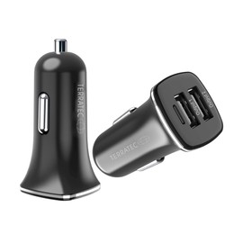 TerraTec ChargeAir Car 285804 Induction Charger 2000 mA Output Induction Charging Standard Black