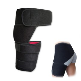 Soporte de Cadera, Vendaje de Compresión de Cadera, Soporte Ortopédico para Cadera y Muslopara Aliviar el Dolor de Ciática, Envoltura de Compresión para Nervio Ciático, Flexor de Cadera (Roja)