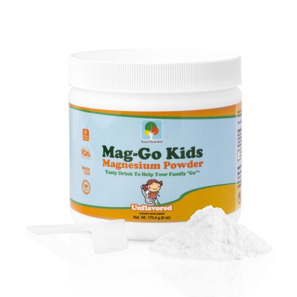 Kids Constipation Relief (Unflavored) | Kid Safe Magnesium Constipation Relief | 90 Servings per Tub