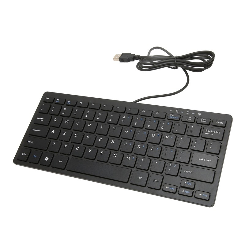Mini Keyboard Mini Ultra Thin 78 Keys USB Wired Keyboard