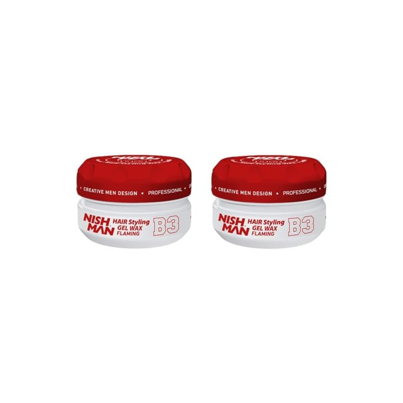Nishman Hair Styling Wax for Men, B3 Flaming, Red150 ml