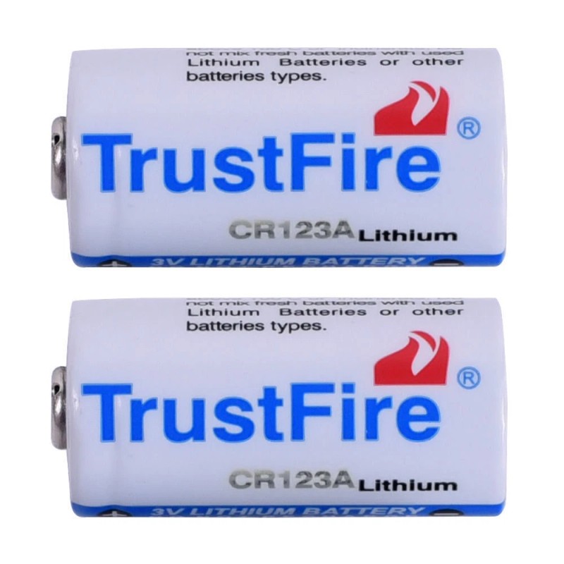 TrustFire 2pcs TrustFire CR123A 123A 85177 Lithium Battery 1400mAh 3.0V