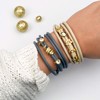 CHAMOON® Women's Star Charm Pendant 925 Sterling Silver Leather Bracelet,