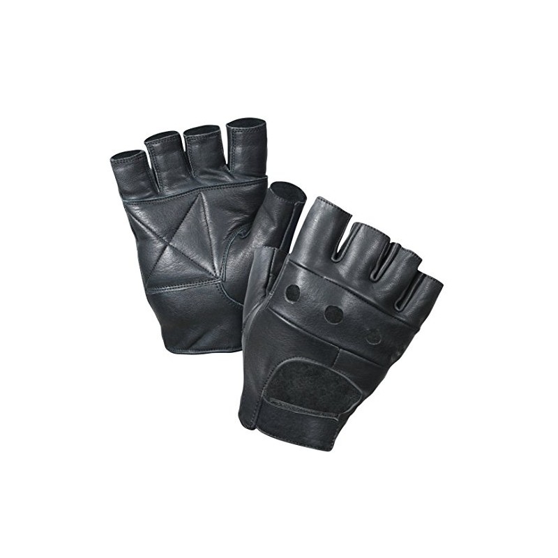 Fingerless Leather Cycle Biker Gym Gloves Cycling Body building weight