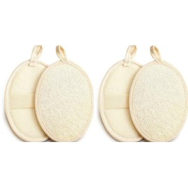 Vxcbad 4 Stück Luffa Schwamm, Natürliche Loofah Körperbürste,Dusch Fluff， Duschschwamm Wiederverwendbar Für Küche, Bad