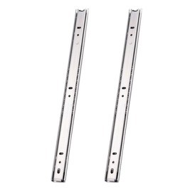 LKRXW 1 Pair (2Pcs) 27mm Drawer Runners 250mm Drawer Rail Runners Heavy Duty Ball Bearing Steel Drawer Slides 10 Inch Cabinet Sliding Full Extension Kitchen Dresser Slider Glides