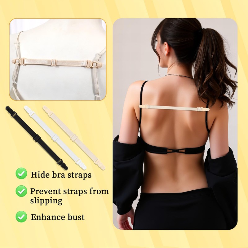EupHHonycs 12 Pcs Bra Strap Clips Bra Strap Holders for
