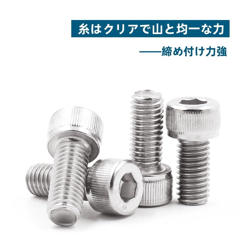 304 (SUS) Stainless Steel Hex Socket Bolts, Full Thread, M6