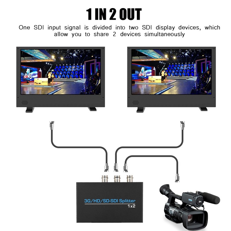 1 in 2 out Video Splitter SD SDI Splitter HD