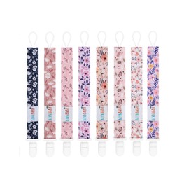 ALVABABY ALVABABY Baby Pacifier Clip for Girls Pacifier Holder Leash Paci Clips Binky Holder for Teether Toys Soothie 8 Packs Floral 8DP15-CA