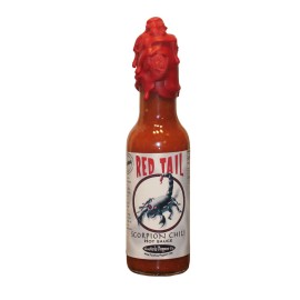 Red Tail Scorpion Hot Sauce Trinidad Moruga Red Tail Wax Sealed Skull Very Hot Gift Spicy