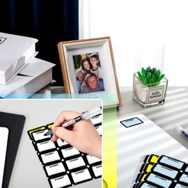 1000 Pcs Exhibit Stickers 1.65 x 1 Inch Legal Exhibit Labels Name Tag Stickers Blank File Folder Labels for Dividers Office Legal Document File Classification (White, Blue, Yellow)