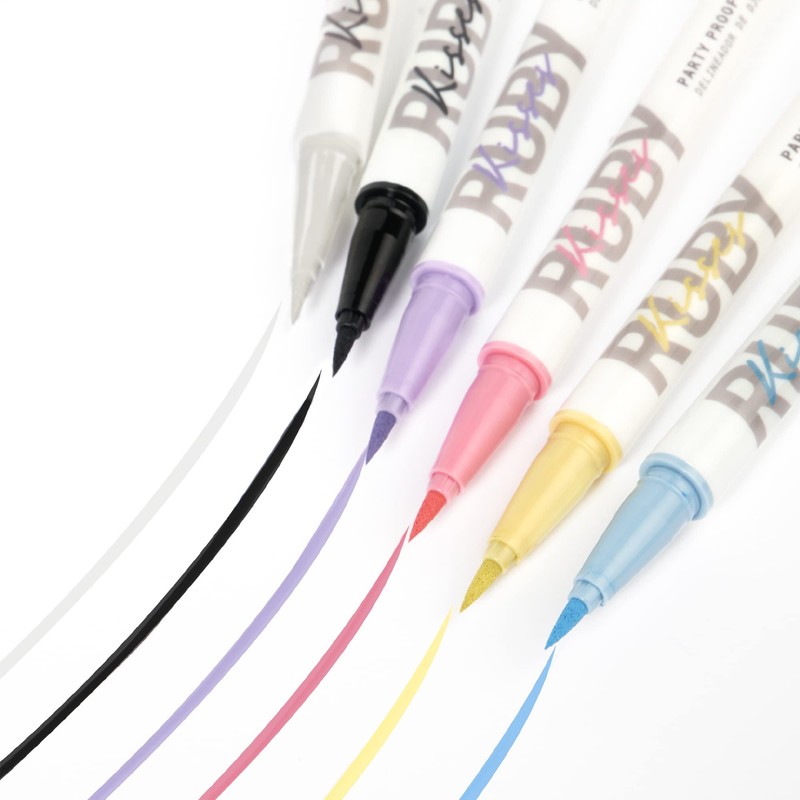 Ruby Kisses Party Proof Eyeliner, Pastel Colors Premium Felt-tip Waterproof