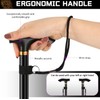 Folding Walking Cane for Men & Women, Adjustable 5-Level Height,