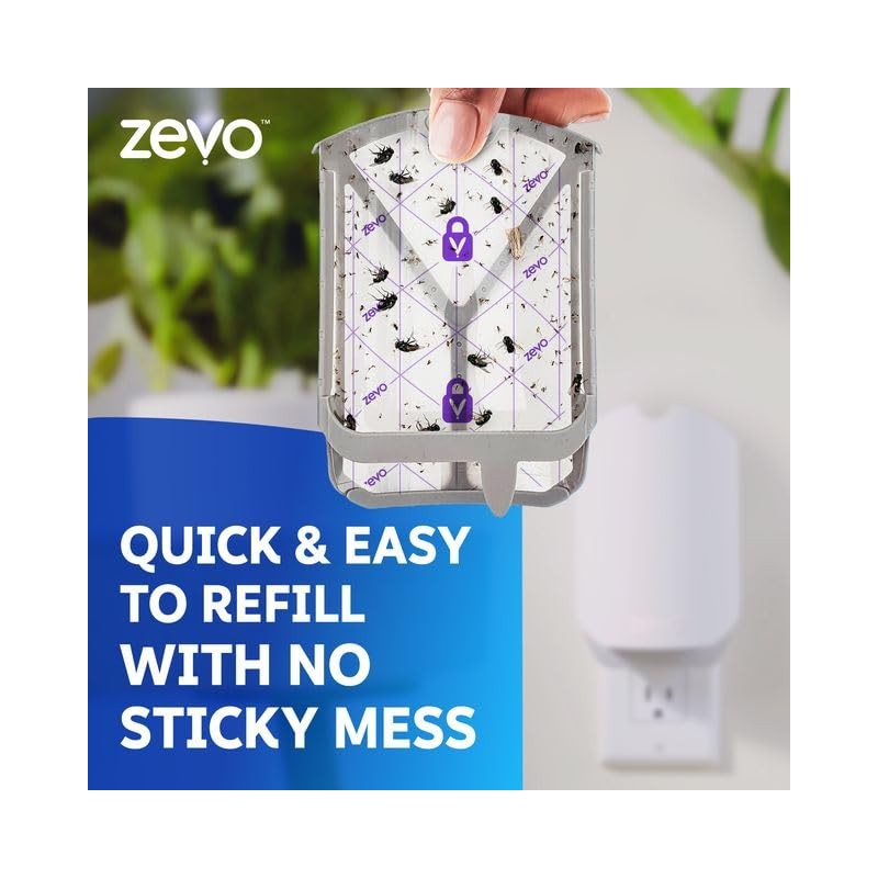 Zevo Flying Insect Trap & Cartridge - Plug in Fly