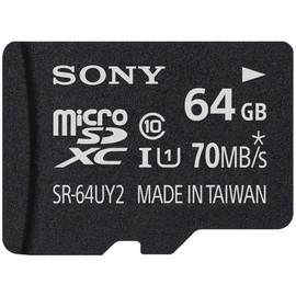 Sony 64GB Micro SDXC Class 10 UHS-1 Memory Card (SR64UY2A/TQ)