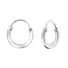 Plain Hoop Earrings - 925 Sterling Silver (1cm) Tiny