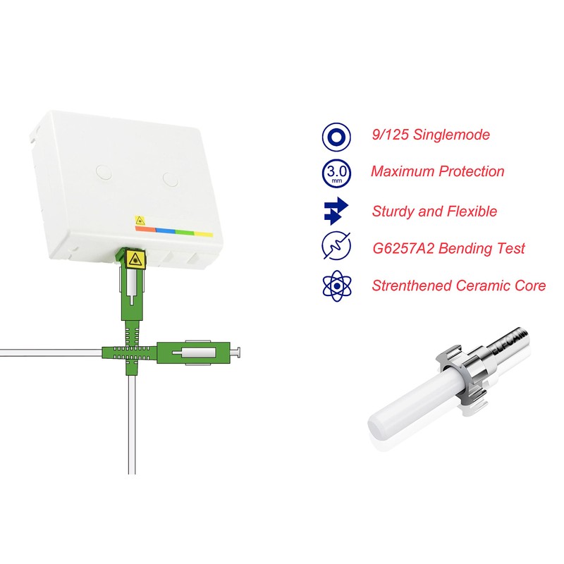 Elfcam - Fiber Optic Cable SC/APC to SC/APC Simplex Singlemode