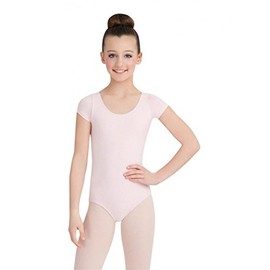 Capezio Little Girls' Classic Short Sleeve Leotard,Pink,S (4-6)