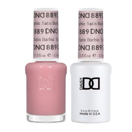 DAISY DND DND Gel Polish Set, Sheer Collection, UV/LED Gel Polish and Air Dry Nail Lacquer, Matching Chip-Free Polish Duo, 889 Satin, 0.5 Fl Oz