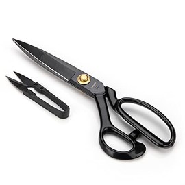 Tijeras de costura para zurdos - Tijeras de tela de acero inoxidable - Tijeras de sastre para cortar tela, cuero KT-001-L-1