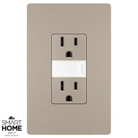 Legrand radiant NTL885TRBKCC6 15 Amp Adjustable LED Night Light Outlet, Tamper Resistant Decorator Receptacle, Optional Louver, Black (1 Count)