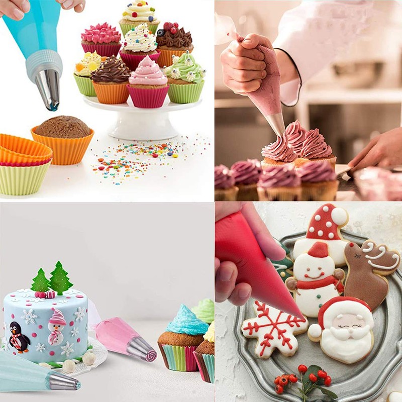 122Pieces Tipless Piping Bags - 100pcs Disposable Piping Pastry Bag