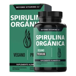 Spirulina Orgnica 100 Natural Premium  Espirulina Con Tecnologa De Cpsulas Veganas - Spirulina Capsulas - Vitaminas Mujer  Hombre - Organic Spirulina 