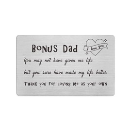 FALOGIJE Stepdad Gifts from Stepdaghter Stepson, Thank You for Loving Me As Your Own - Stepfather Birthday Gifts, Stepdad Fathers Day Card