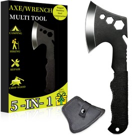 Multi Tool Hatchet Men Gifts - Cool Fathers Day Dad Gift Ideas, Unique Birthday Gifts for Husband, Practical Axe for Outdoor Camping Hiking Survival Garden, Valentines Gift for Him, Stocking Stuffer