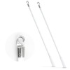 17 inch White Fiberglass Blinds Stick Replacement with Metal Hook,