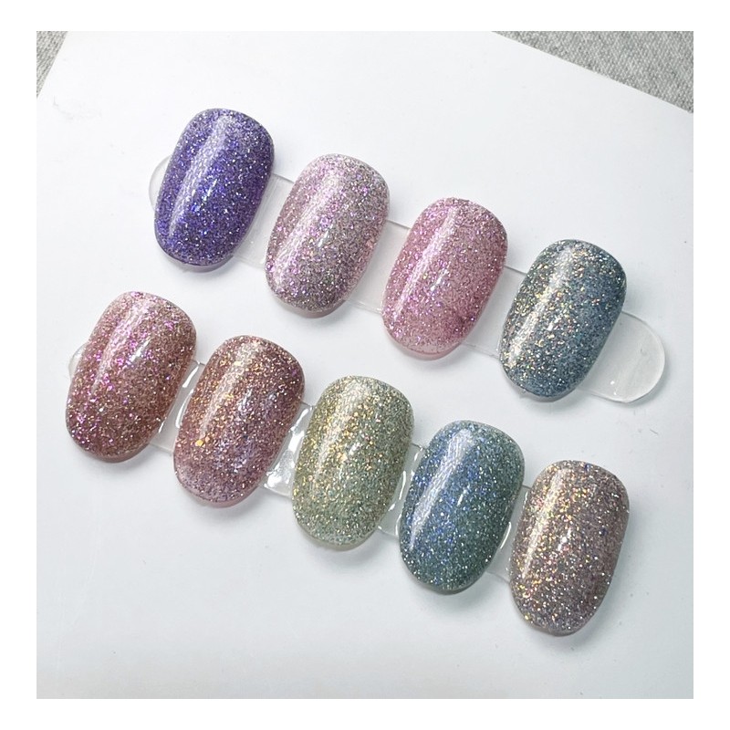 [Yessam] SizeOver 20 nail tips - 09 / [네쌤]사이즈X글리터반사젤✨패디강추!! 네일팁