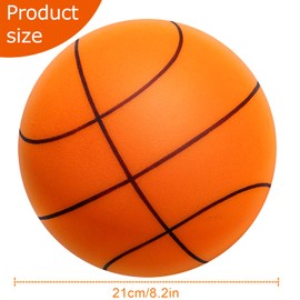 Hpbaggy Silent Basketball, 21 cm Quiet Indoor Basketball, Heavy Duty Silent Basketball, Highly Elastic Silent Basketball, Foam Ball, Quiet Toy Balls for Children and Adults