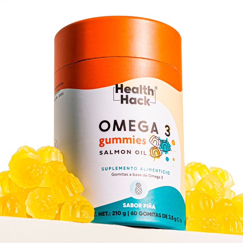 Omega 3 Aceite Puro Salmón 60 Gomitas Sin Azúcar con