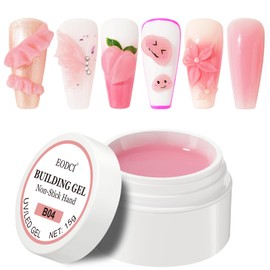 EODCI Solid Builder Gel, 15 g Rose Nude Solid Builder Gel for Nails Non-Stick Hand Nail Extension Gel Nail Art Hard Gel for Nails Sculpting Manicure 3D Salon UV Gel Home DIY