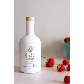Organic Balsamic Vinegar & Heirloom Olive Oil from Little Gypsy Farms | First Cold-Pressed and Oak Barrel Aged | Notes of Fig with Strawberry Finish | Single Family Farms in Greece (2 Pack)