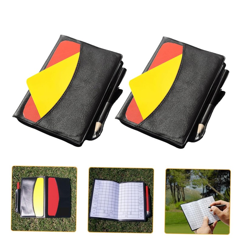 Kisangel 6sets Professional Referee Kit Soccer Referee Card Portable Wallet