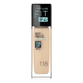 Base Maquillaje Líquida Fit Me Matte control brillo 16h 30ML Maybelline