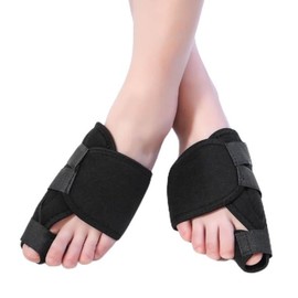 Hhaoysogd 1 Pair Hallux Valgus Korrektur für Den Großen Zeh, Hallux Valgus Schienen, Verstellbare Passform, für Frakturen, Zehenausrichtung, Frakturen, Arthritis, Verstauchungen, Zehenschutz (Schwarz)