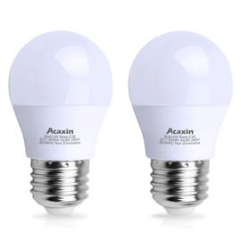 Acaxin LED Refrigerator Light Bulb 4W 40Watt Equivalent, Waterproof Fridge Bulbs Replacement for Frigidaire, Freezer Bulb IP54, 120V E26 Daylight White 5000K 400 Lumen, A15 Appliance Bulb