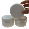6PCS White Plastic Creams Jar with Inner Liners and Lid