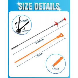 Maraiss Drain Auger, Plumbing Drain Snake Clog Removal Tool for Kitchen Sink Bathroom