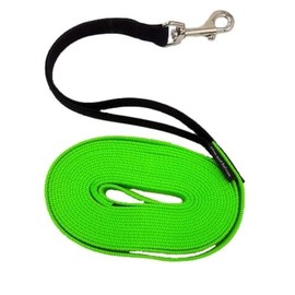 elropet Flex Tracking Lead Recall Lead with Shock Absorber Neon Green 5 m - 20 mm Dog Lead