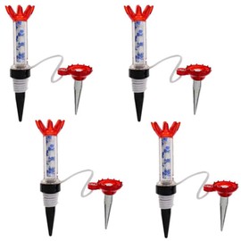 Golf Tees Set of 4 Long Short Magnetic Cord Breakaway Anti-lost Wood Driver (Red)