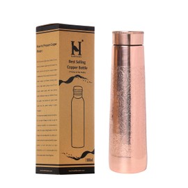 Copper Bottle Light House Shape, Etching Pattern, 900 Ml (30.43 Fl Oz) Capacity For Ayurveda Health Benefits